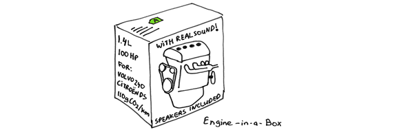 Boxed engine patent image